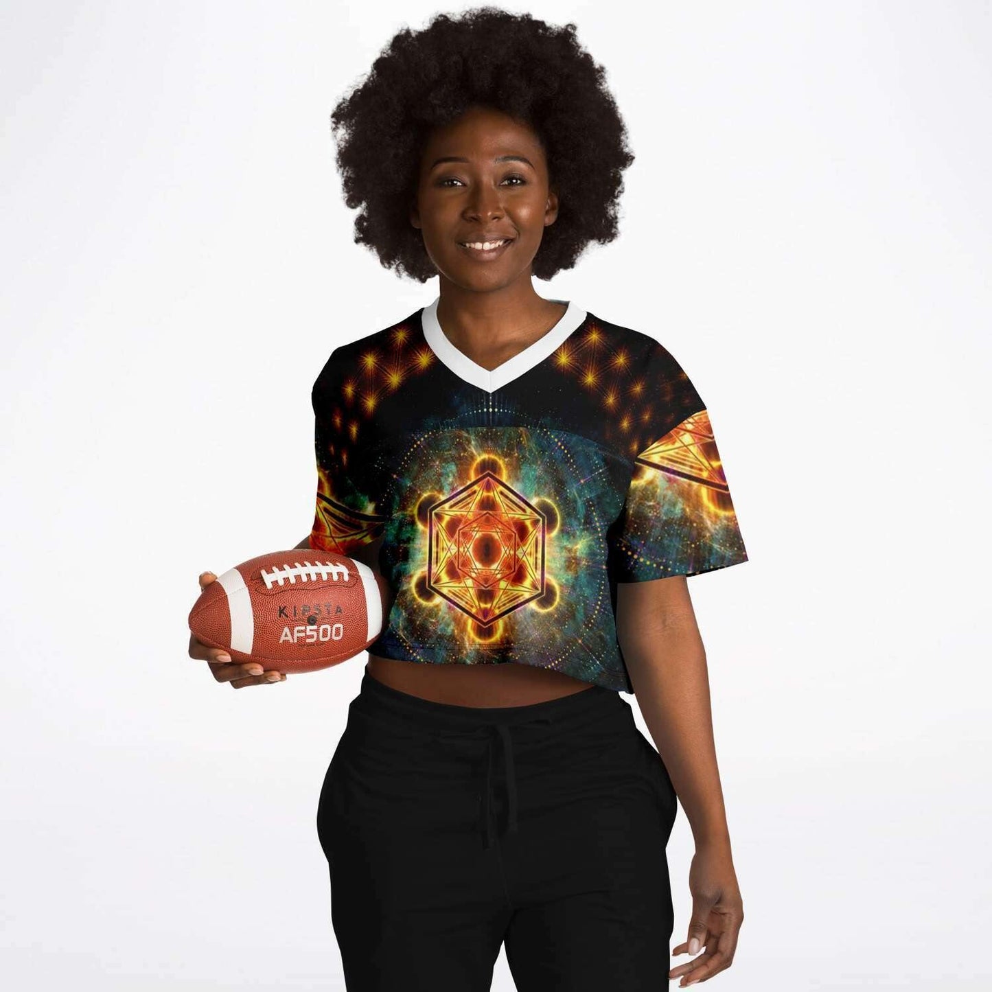  Metacosmos Rave Cropped Football Jersey, [music festival clothing], [only clout], [onlyclout]