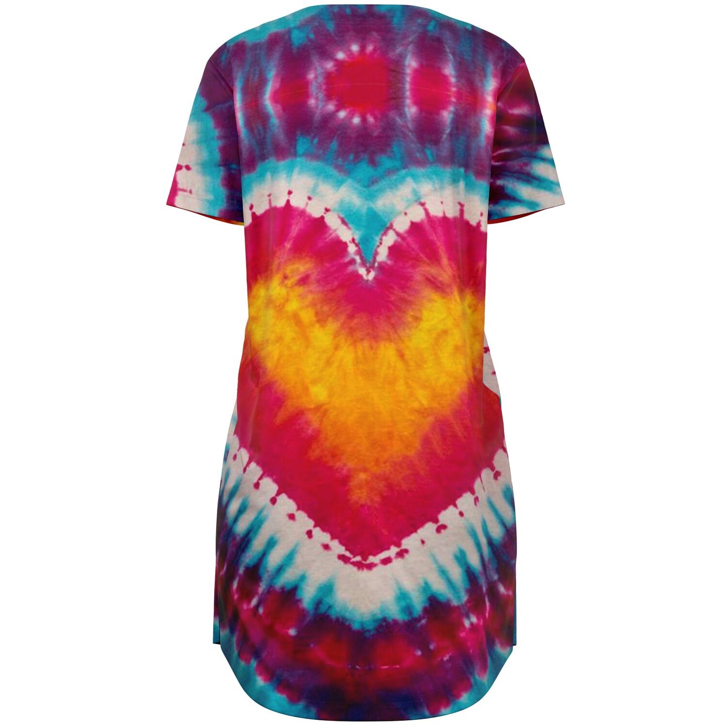 Tie-dye Heart Baseball Jersey Dress