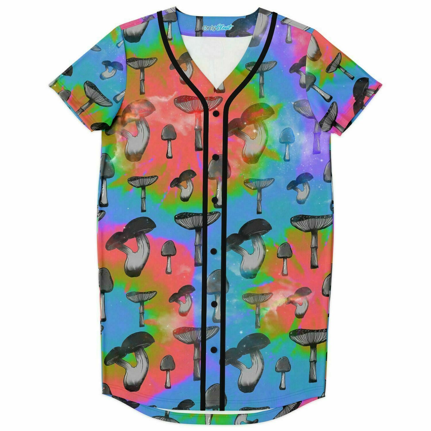 Mushrooms Paradise Baseball Jersey Dress