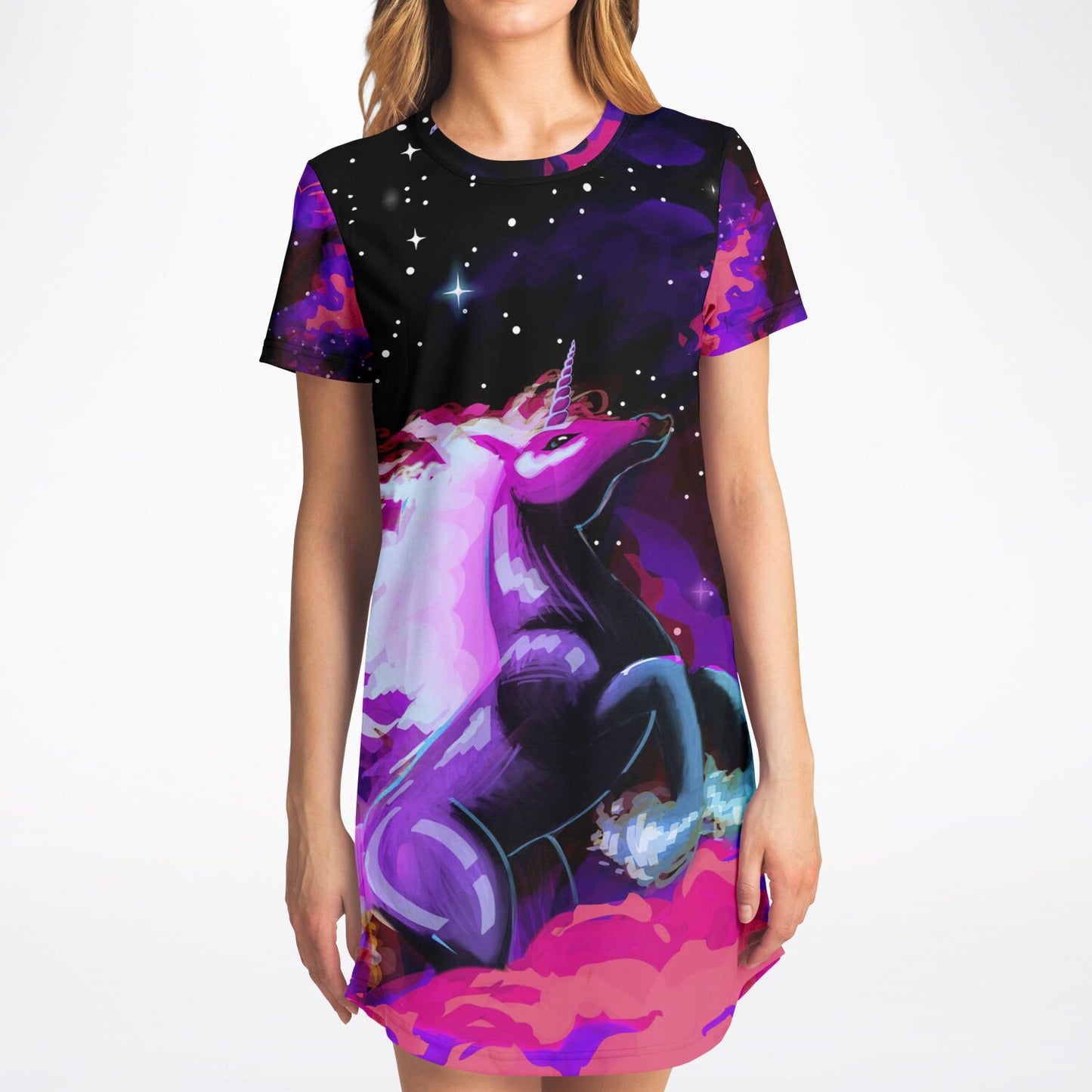 Space Unicorn T-Shirt Dress