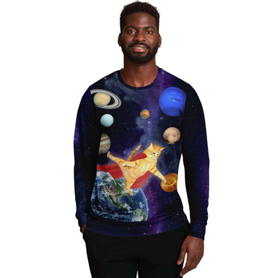 Space Hero Cat 3D Unisex Sweater - OnlyClout