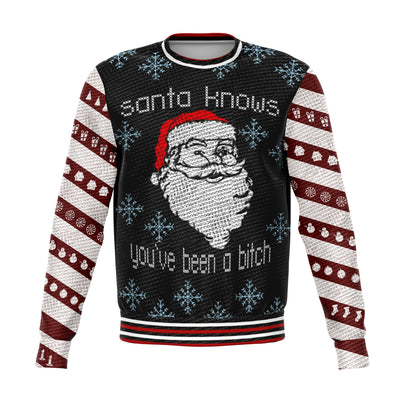 Santa Knows Ugly Christmas Sweater - OnlyClout